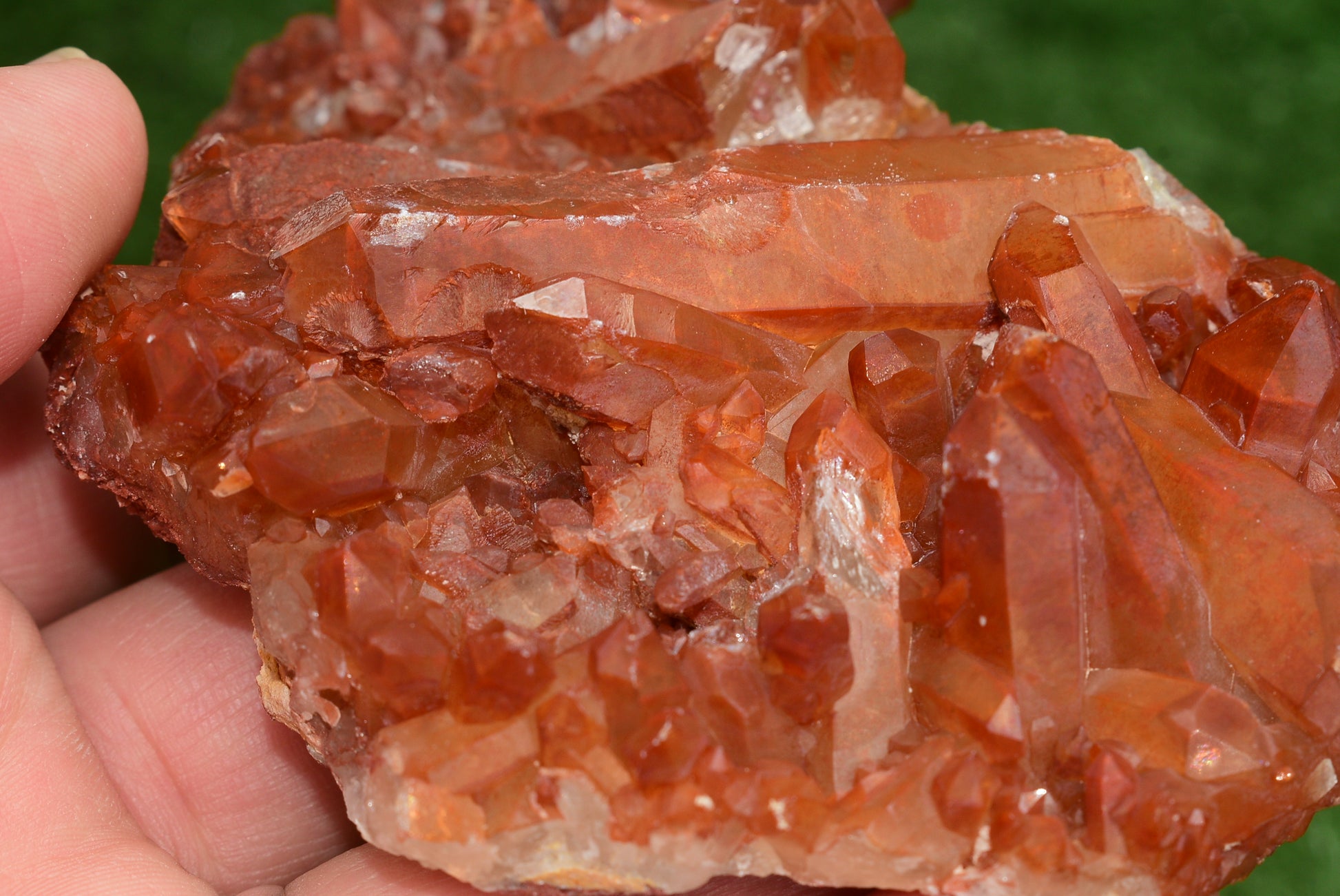 Red Hematoid Quartz Genuine Gemstone Sharp Tower Pointy Cluster Freeform Crystal from Morocco Fire Quartz Red Hematite - MeteoriteNwa.com