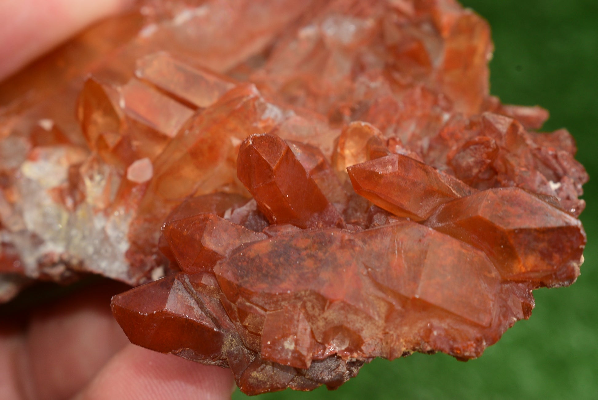 Red Hematoid Quartz Genuine Gemstone Sharp Tower Pointy Cluster Freeform Crystal from Morocco Fire Quartz Red Hematite - MeteoriteNwa.com