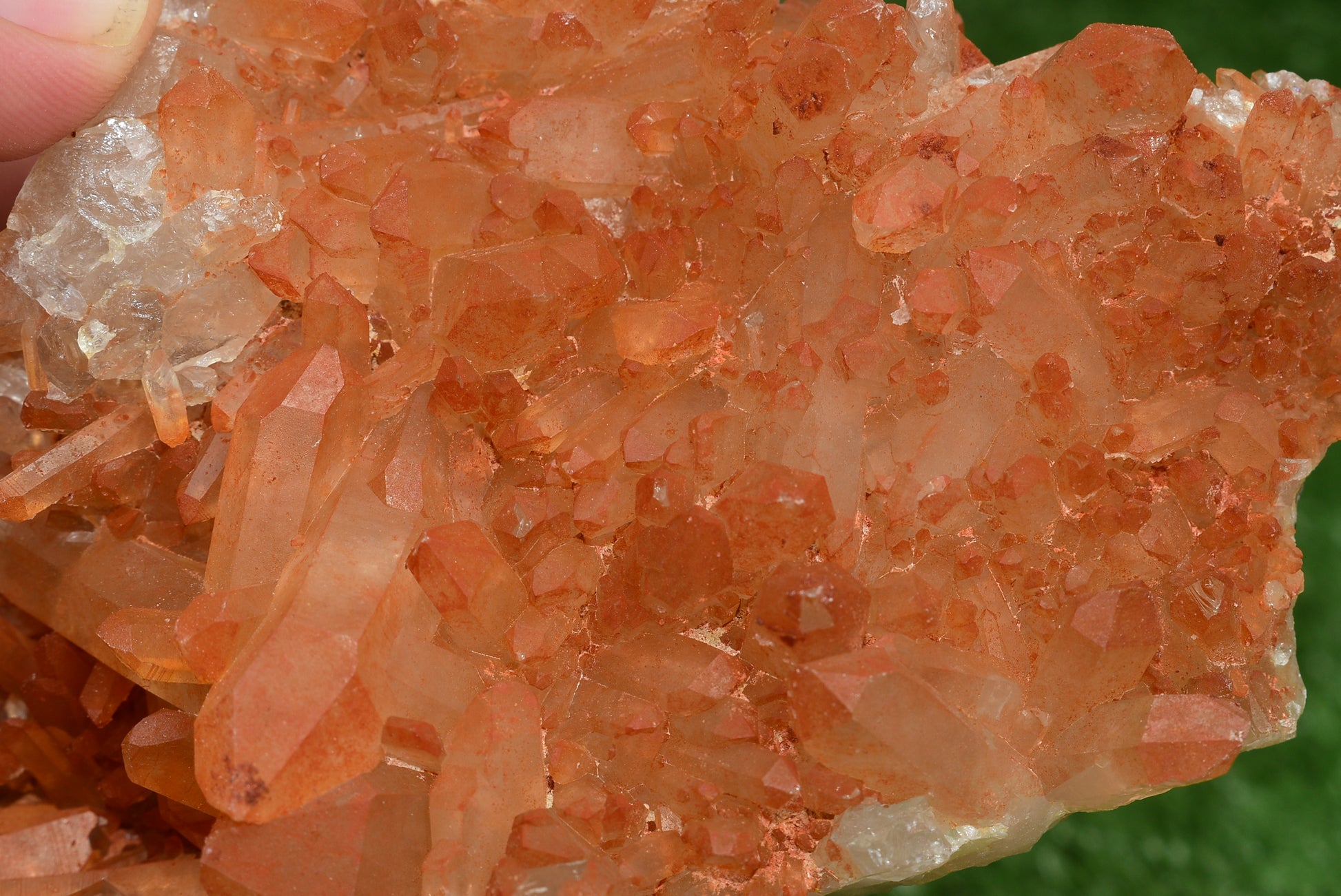 Red Hematoid Quartz Genuine Gemstone Sharp Tower Pointy Cluster Freeform Crystal from Morocco Fire Quartz Red Hematite - MeteoriteNwa.com