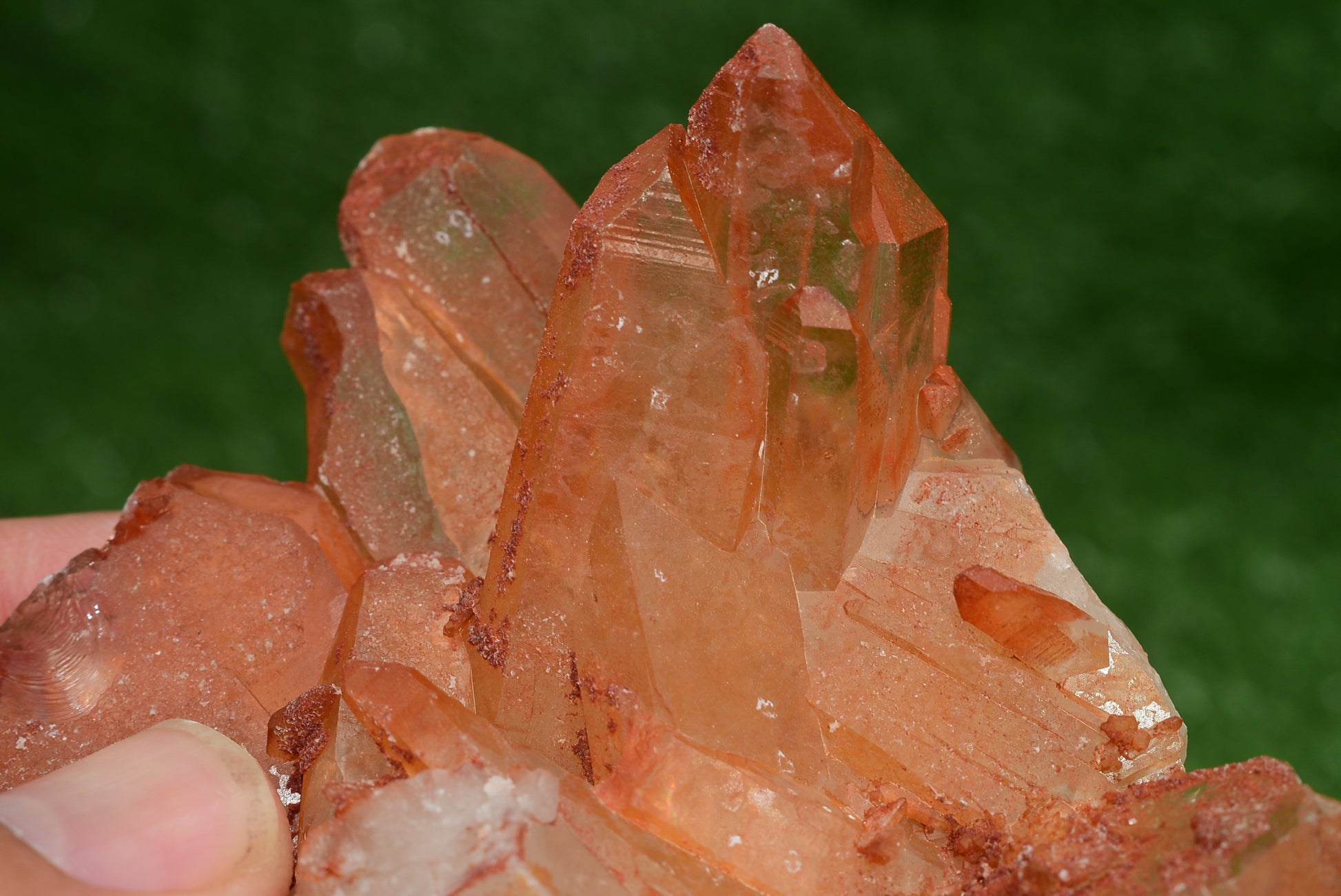 Red Hematoid Quartz Genuine Gemstone Sharp Tower Pointy Cluster Freeform Crystal from Morocco Fire Quartz Red Hematite - MeteoriteNwa.com