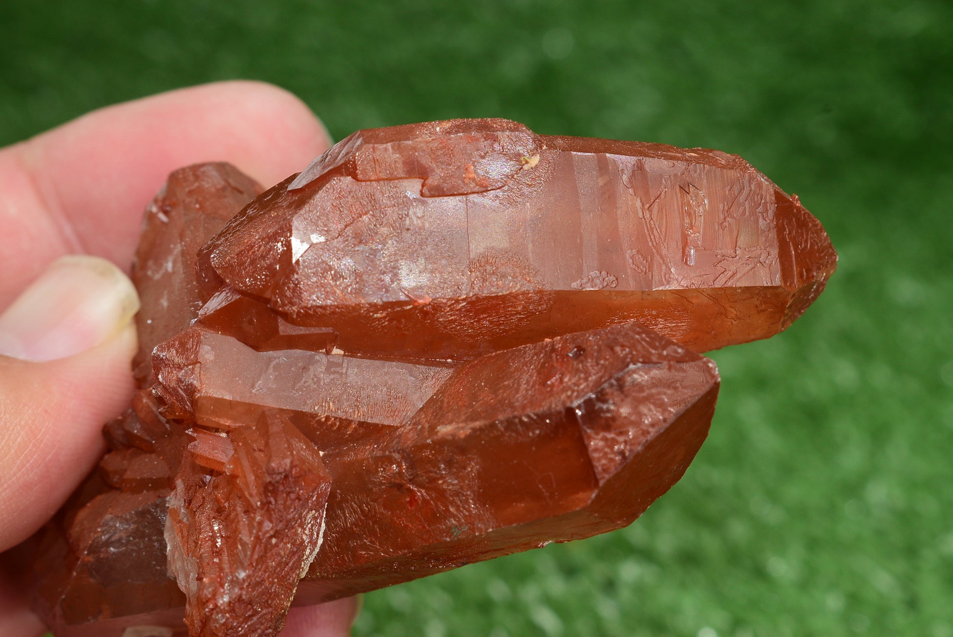 Red Hematoid Quartz Genuine Gemstone Sharp Tower Pointy Cluster Freeform Crystal from Morocco Fire Quartz Red Hematite - MeteoriteNwa.com