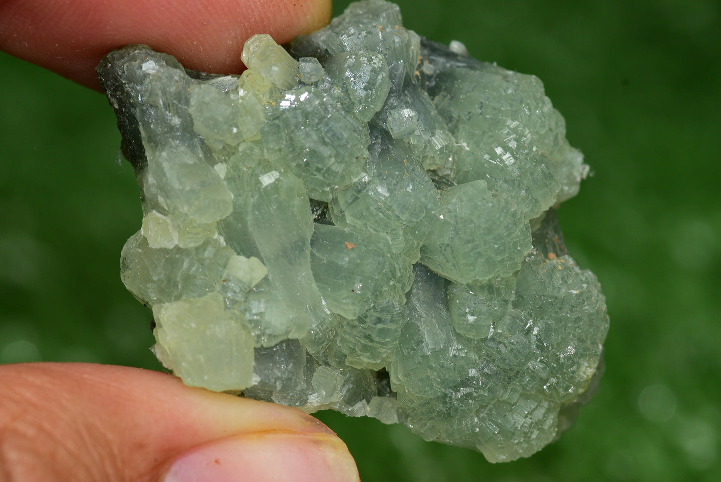 Stunning Raw Prehnite Crystal Cluster from Morocco Unique Botryoidal Formations - MeteoriteNwa.com
