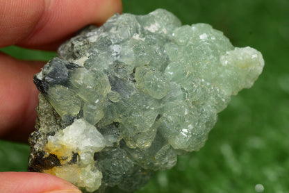 Stunning Raw Prehnite Crystal Cluster from Morocco Unique Botryoidal Formations - MeteoriteNwa.com