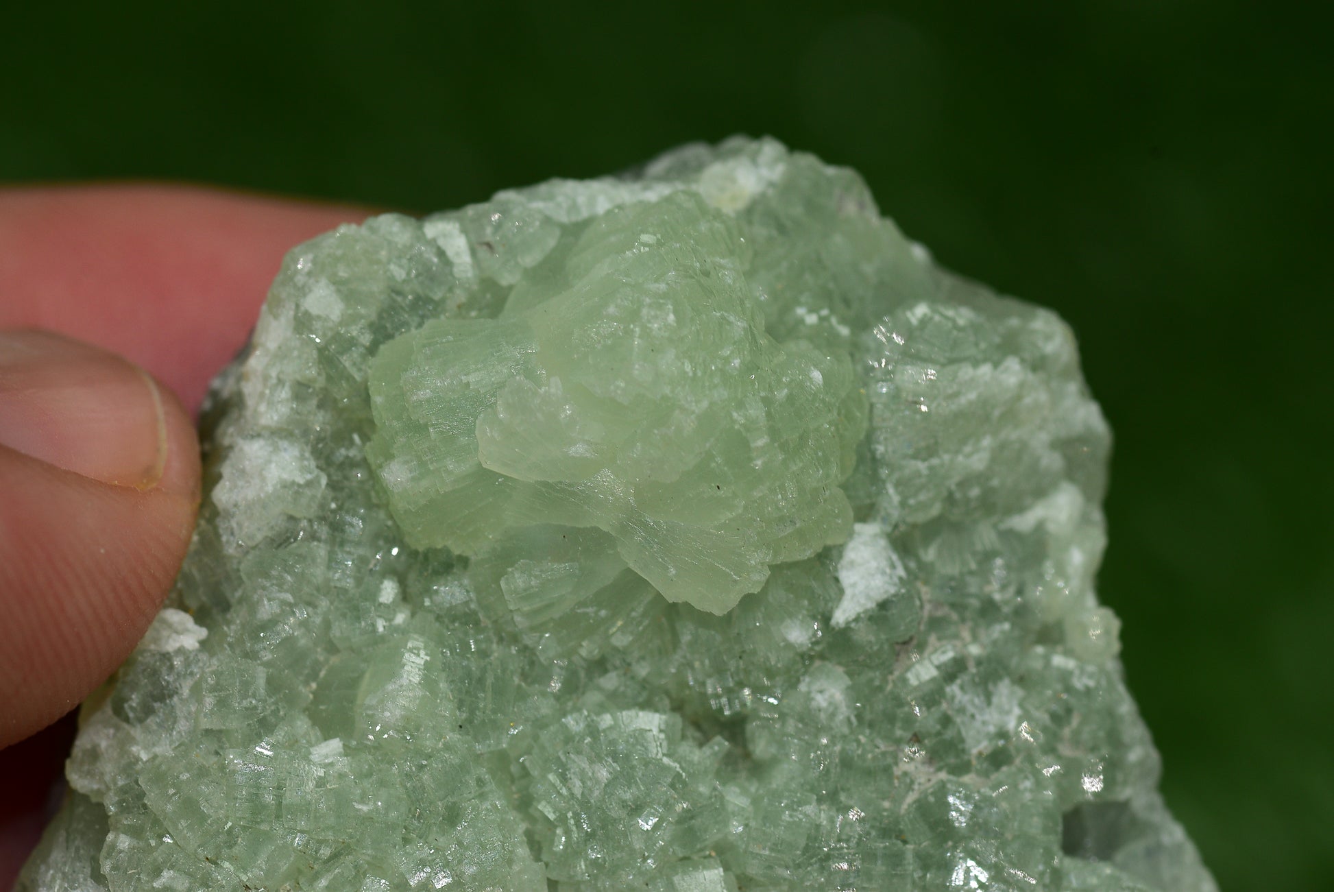 Stunning Raw Prehnite Crystal Cluster from Morocco Unique Botryoidal Formations - MeteoriteNwa.com