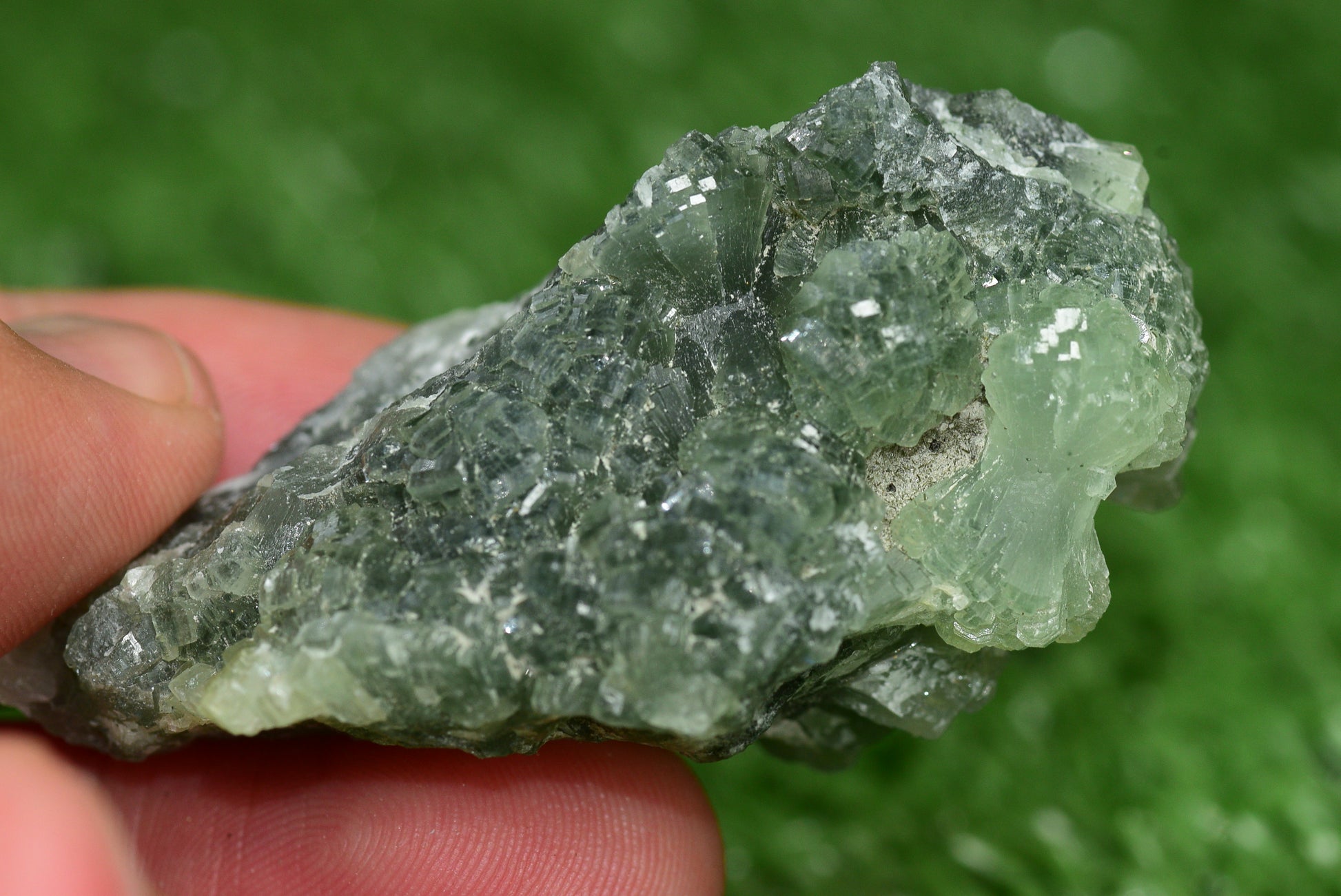 Stunning Raw Prehnite Crystal Cluster from Morocco Unique Botryoidal Formations - MeteoriteNwa.com