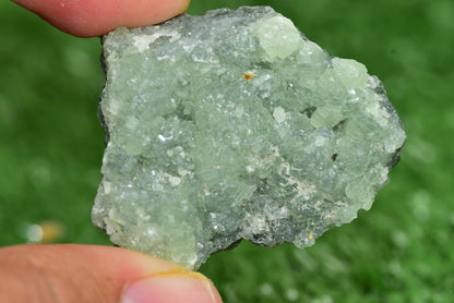 Stunning Raw Prehnite Crystal Cluster from Morocco Unique Botryoidal Formations - MeteoriteNwa.com