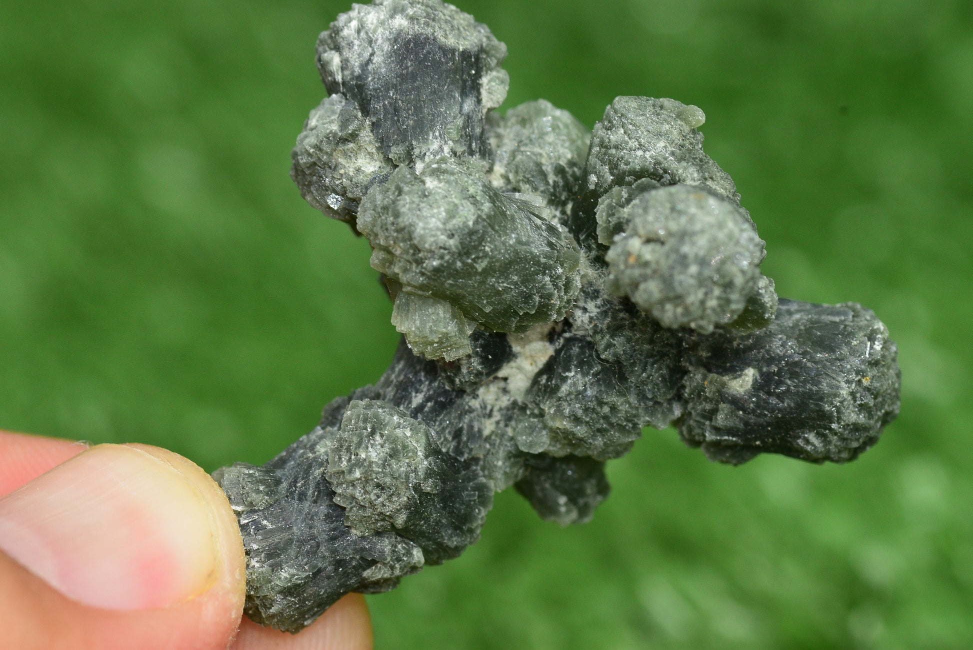 Stunning Raw Prehnite Crystal Cluster from Morocco Unique Botryoidal Formations - MeteoriteNwa.com