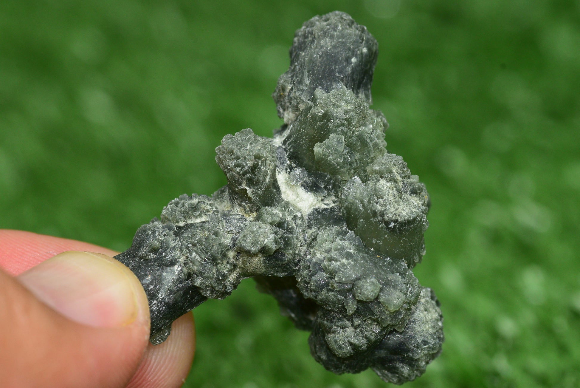 Stunning Raw Prehnite Crystal Cluster from Morocco Unique Botryoidal Formations - MeteoriteNwa.com