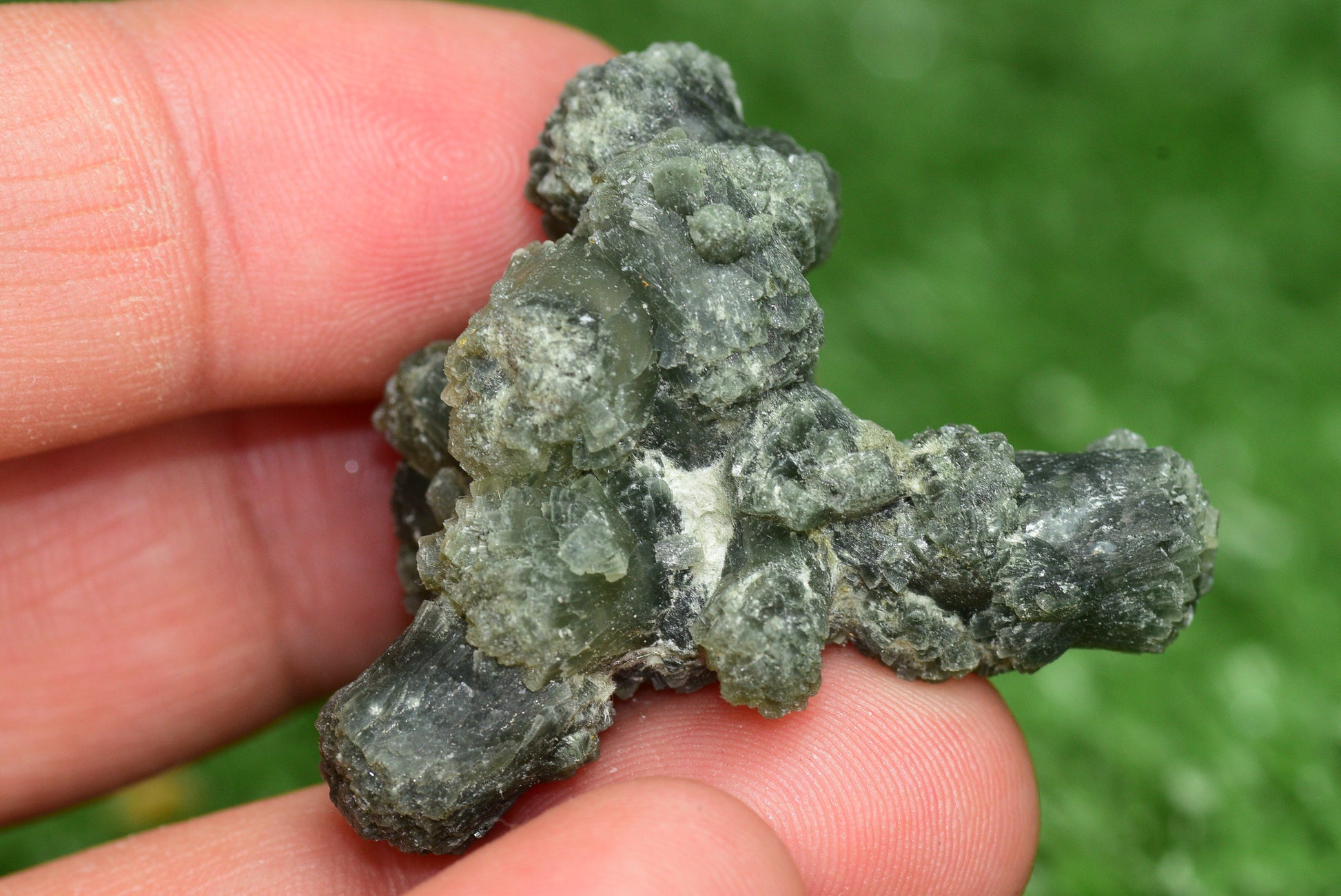 Stunning Raw Prehnite Crystal Cluster from Morocco Unique Botryoidal Formations - MeteoriteNwa.com