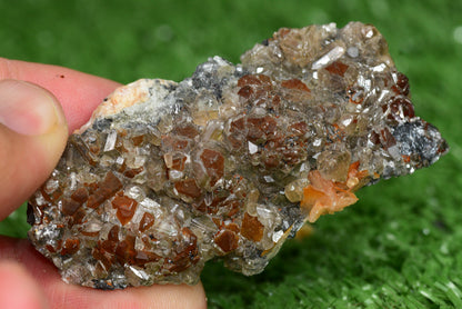 Cerussite with Barite & Dendrite Crystals on Galena RARE Genuine Gemstone from Morocco Fluorescent Mineral Powerful Spiritual Gem - MeteoriteNwa.com