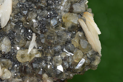 Cerussite with Barite & Dendrite Crystals on Galena RARE Genuine Gemstone from Morocco Fluorescent Mineral Powerful Spiritual Gem - MeteoriteNwa.com