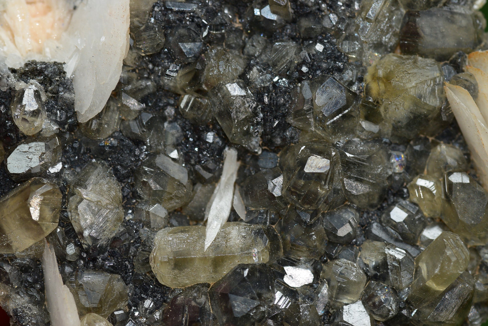 Cerussite with Barite & Dendrite Crystals on Galena RARE Genuine Gemstone from Morocco Fluorescent Mineral Powerful Spiritual Gem - MeteoriteNwa.com