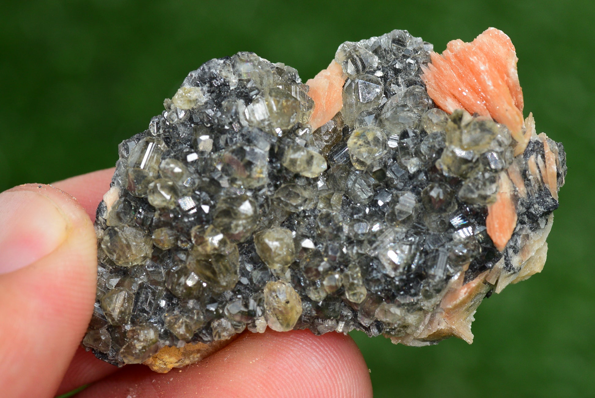 Cerussite with Barite & Dendrite Crystals on Galena RARE Genuine Gemstone from Morocco Fluorescent Mineral Powerful Spiritual Gem - MeteoriteNwa.com