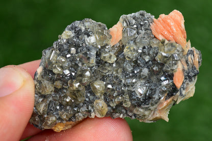 Cerussite with Barite & Dendrite Crystals on Galena RARE Genuine Gemstone from Morocco Fluorescent Mineral Powerful Spiritual Gem - MeteoriteNwa.com