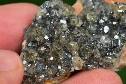 Cerussite with Barite & Dendrite Crystals on Galena RARE Genuine Gemstone from Morocco Fluorescent Mineral Powerful Spiritual Gem - MeteoriteNwa.com