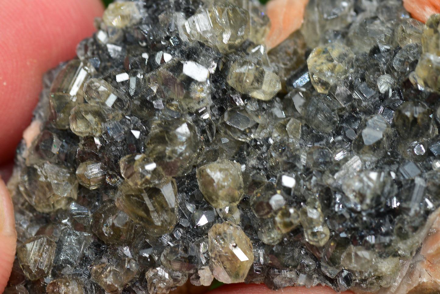 Cerussite with Barite & Dendrite Crystals on Galena RARE Genuine Gemstone from Morocco Fluorescent Mineral Powerful Spiritual Gem - MeteoriteNwa.com