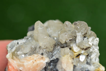 Cerussite with Barite & Dendrite Crystals on Galena RARE Genuine Gemstone from Morocco Fluorescent Mineral Powerful Spiritual Gem - MeteoriteNwa.com