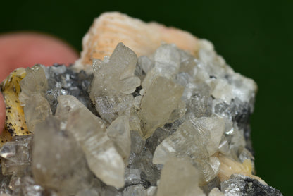 Cerussite with Barite & Dendrite Crystals on Galena RARE Genuine Gemstone from Morocco Fluorescent Mineral Powerful Spiritual Gem - MeteoriteNwa.com