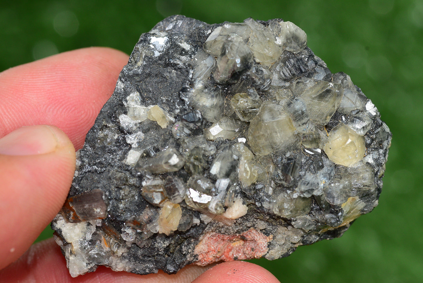 Cerussite with Barite & Dendrite Crystals on Galena RARE Genuine Gemstone from Morocco Fluorescent Mineral Powerful Spiritual Gem - MeteoriteNwa.com