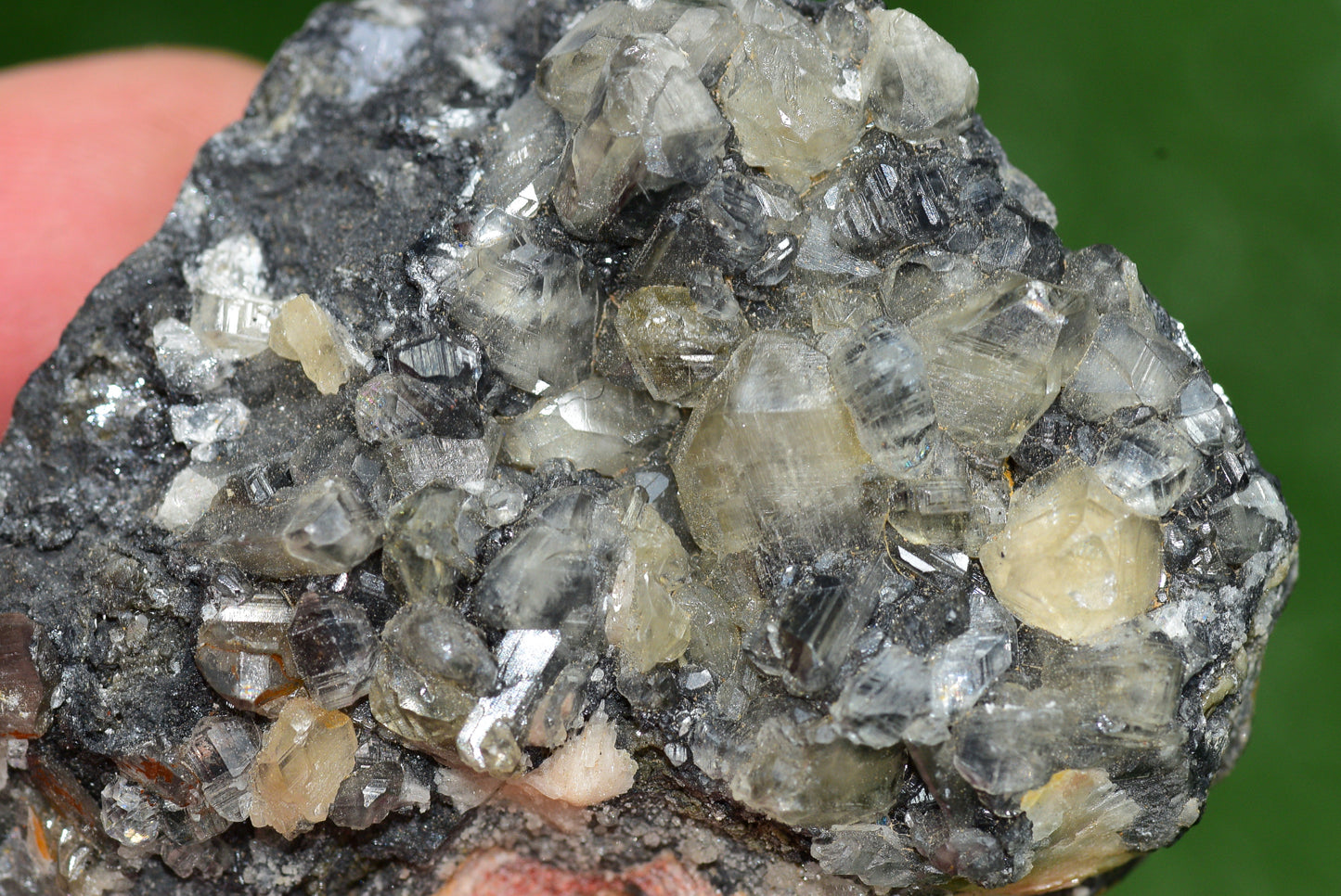 Cerussite with Barite & Dendrite Crystals on Galena RARE Genuine Gemstone from Morocco Fluorescent Mineral Powerful Spiritual Gem - MeteoriteNwa.com