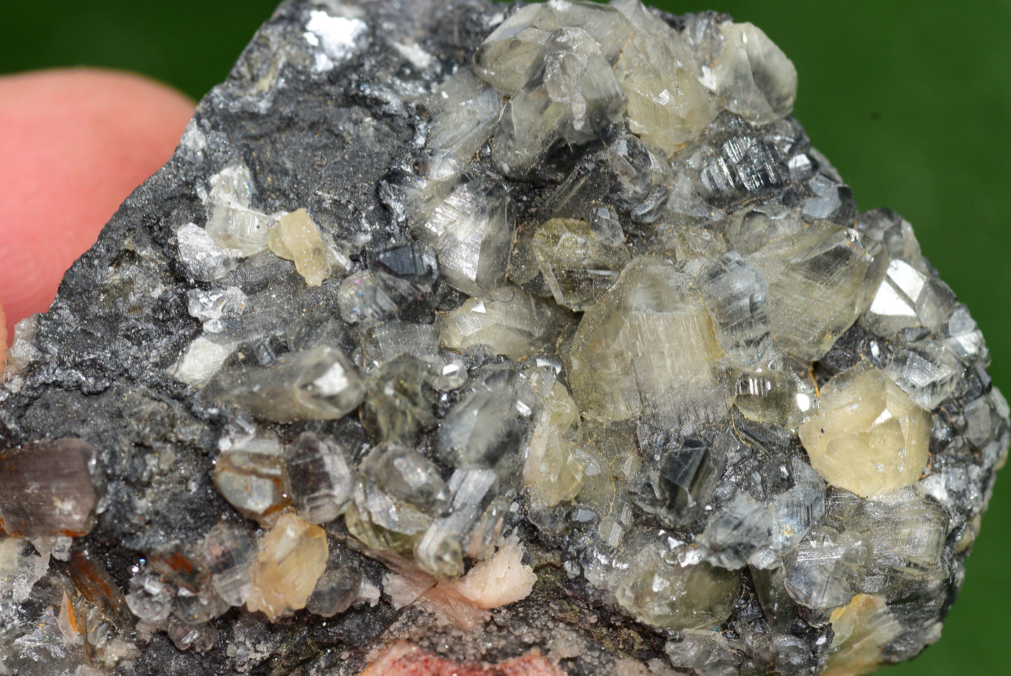 Cerussite with Barite & Dendrite Crystals on Galena RARE Genuine Gemstone from Morocco Fluorescent Mineral Powerful Spiritual Gem - MeteoriteNwa.com