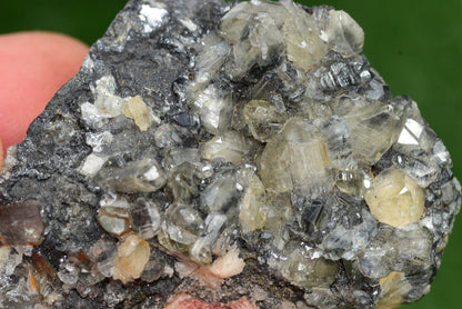 Cerussite with Barite & Dendrite Crystals on Galena RARE Genuine Gemstone from Morocco Fluorescent Mineral Powerful Spiritual Gem - MeteoriteNwa.com