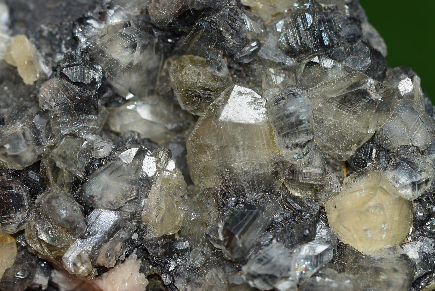 Cerussite with Barite & Dendrite Crystals on Galena RARE Genuine Gemstone from Morocco Fluorescent Mineral Powerful Spiritual Gem - MeteoriteNwa.com