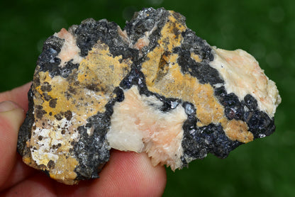 Cerussite with Barite & Dendrite Crystals on Galena RARE Genuine Gemstone from Morocco Fluorescent Mineral Powerful Spiritual Gem - MeteoriteNwa.com