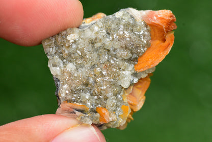 Cerussite with Barite & Dendrite Crystals on Galena RARE Genuine Gemstone from Morocco Fluorescent Mineral Powerful Spiritual Gem - MeteoriteNwa.com