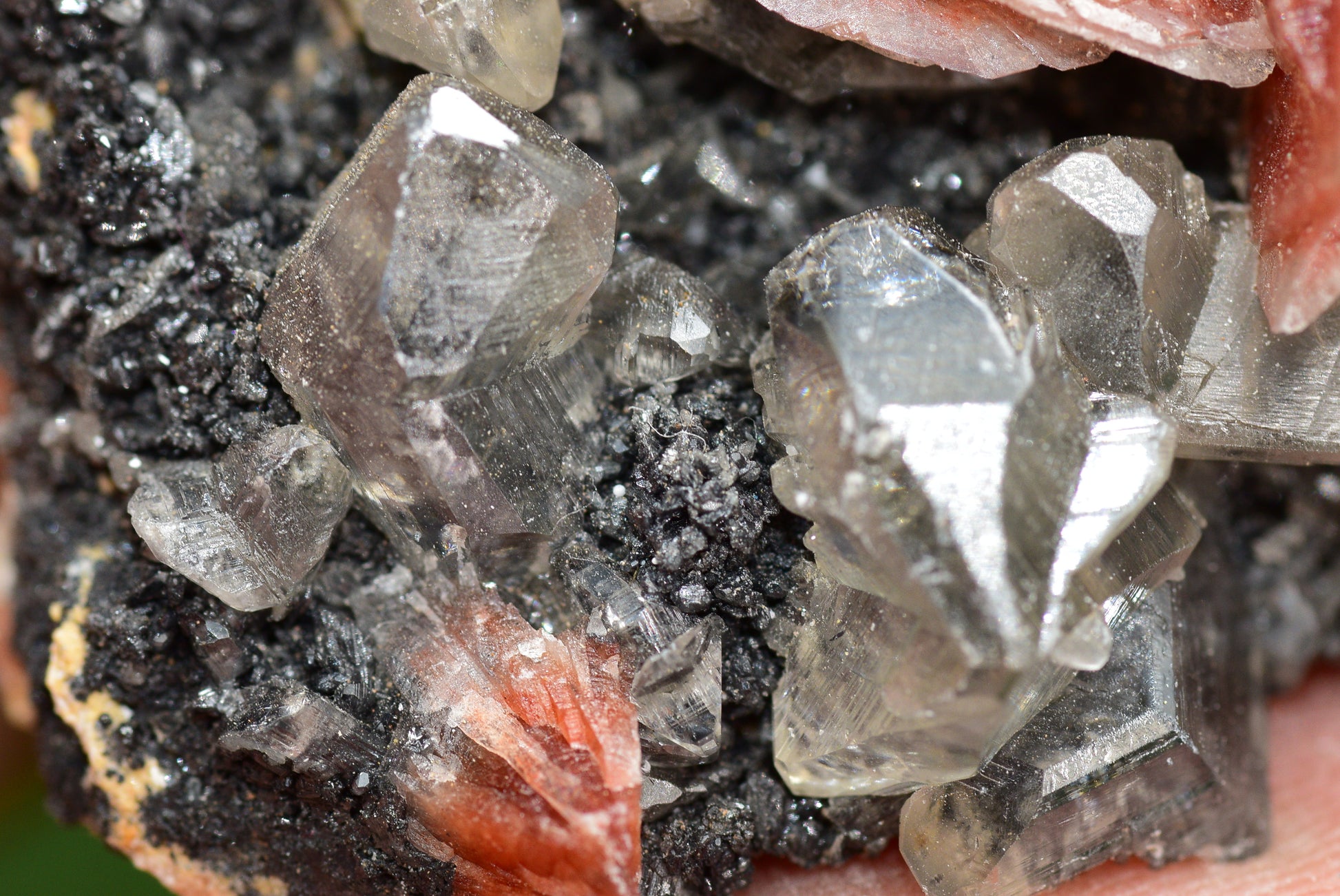 Cerussite with Barite & Dendrite Crystals on Galena RARE Genuine Gemstone from Morocco Fluorescent Mineral Powerful Spiritual Gem - MeteoriteNwa.com