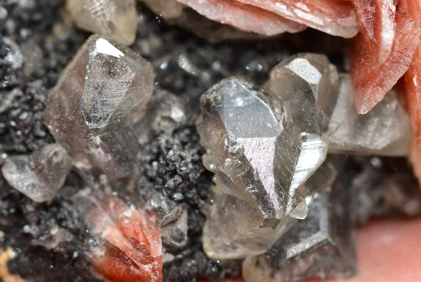 Cerussite with Barite & Dendrite Crystals on Galena RARE Genuine Gemstone from Morocco Fluorescent Mineral Powerful Spiritual Gem - MeteoriteNwa.com