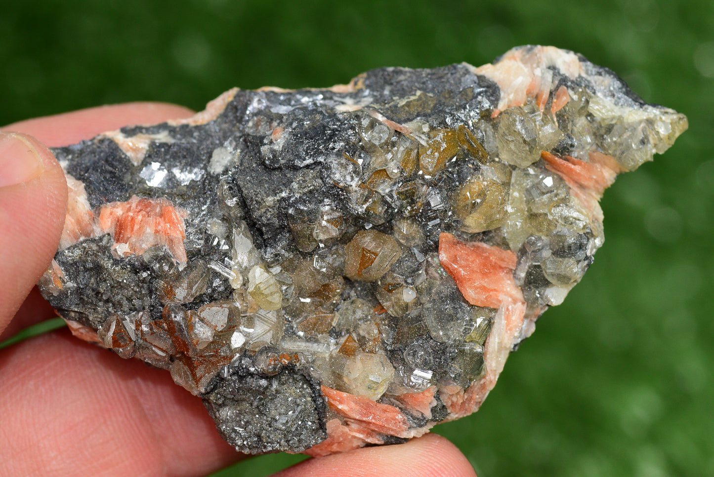 Cerussite with Barite & Dendrite Crystals on Galena RARE Genuine Gemstone from Morocco Fluorescent Mineral Powerful Spiritual Gem - MeteoriteNwa.com