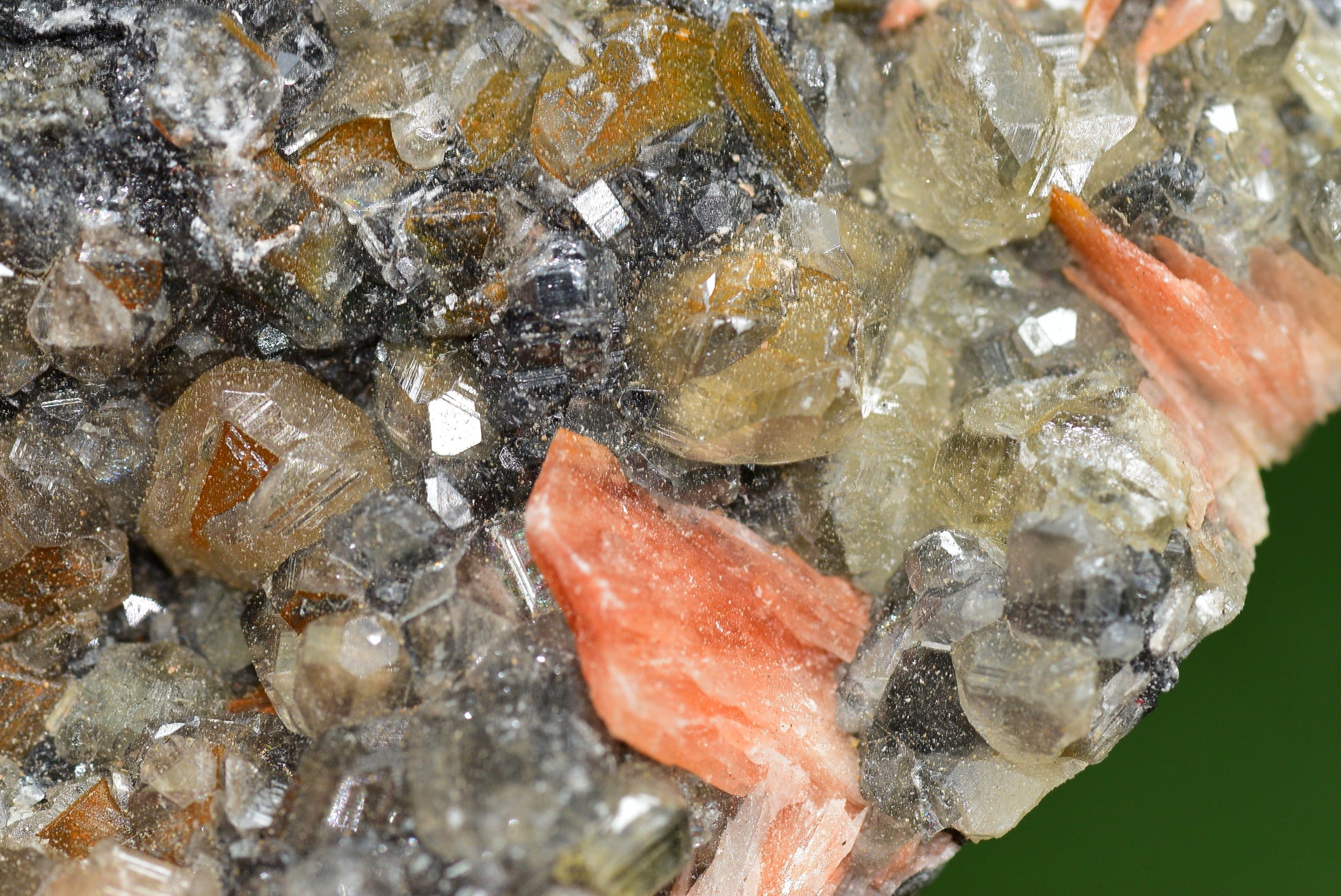 Cerussite with Barite & Dendrite Crystals on Galena RARE Genuine Gemstone from Morocco Fluorescent Mineral Powerful Spiritual Gem - MeteoriteNwa.com
