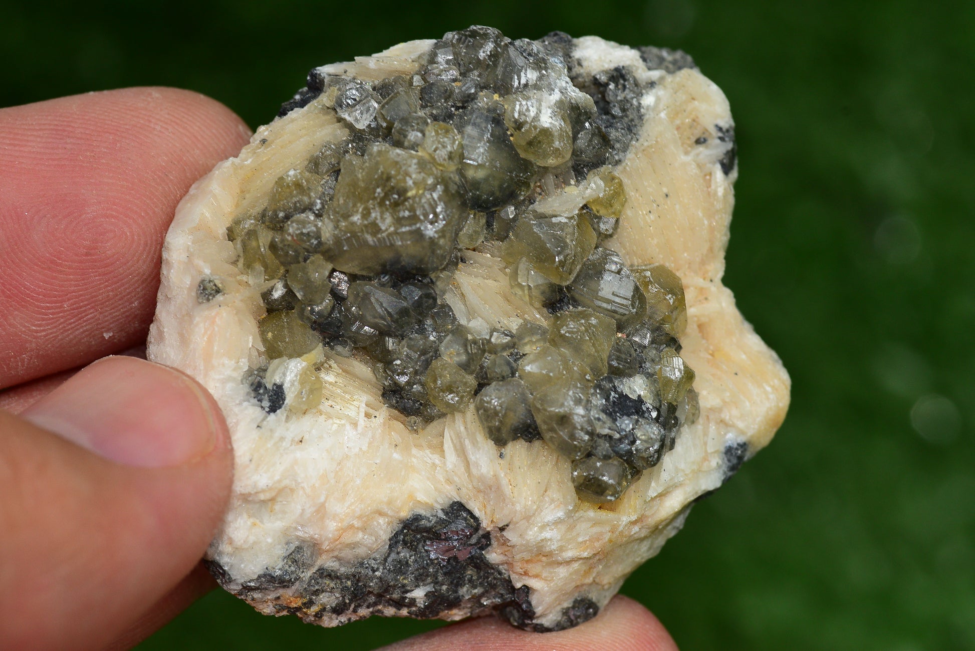 Cerussite with Barite & Dendrite Crystals on Galena RARE Genuine Gemstone from Morocco Fluorescent Mineral Powerful Spiritual Gem - MeteoriteNwa.com